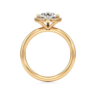 Classic Plain Halo Princess Engagement Ring