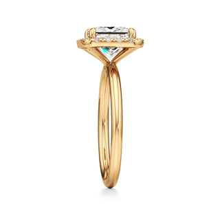 Classic Plain Halo Princess Engagement Ring
