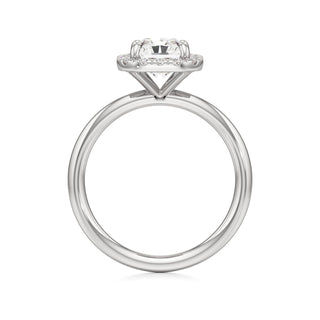 Classic Plain Halo Princess Engagement Ring