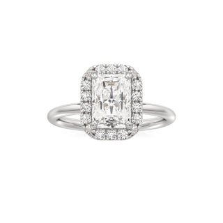 Classic Plain Halo Princess Engagement Ring