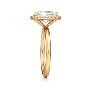 Classic Plain Halo Princess Engagement Ring