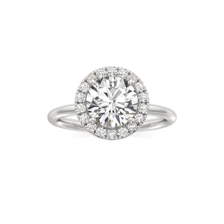 Classic Plain Halo Princess Engagement Ring