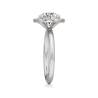 Classic Plain Halo Princess Engagement Ring