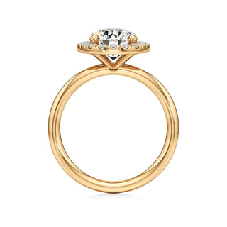 Classic Plain Halo Princess Engagement Ring