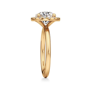 Classic Plain Halo Princess Engagement Ring