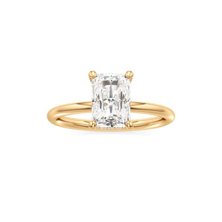 Classic Plain Hidden Halo Pear Engagement Ring