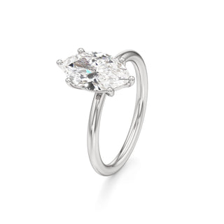 Classic Plain Six Prong Pear Engagement Ring