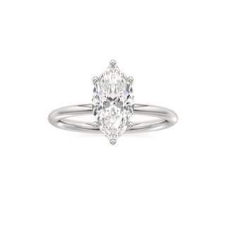 Classic Plain Six Prong Pear Engagement Ring
