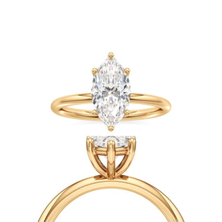 Classic Plain Six Prong Princess Engagement Ring