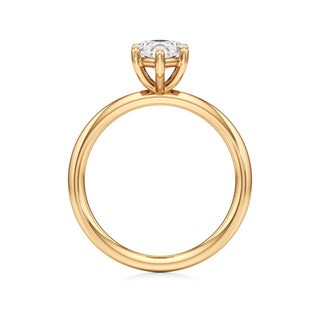 Classic Plain Six Prong Pear Engagement Ring