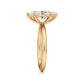 Classic Plain Six Prong Pear Engagement Ring