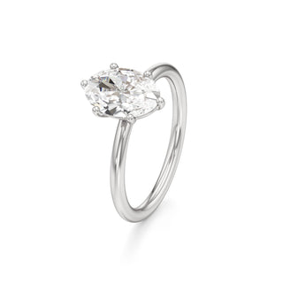 Classic Plain Six Prong Pear Engagement Ring
