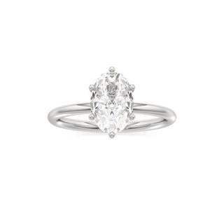Classic Plain Six Prong Pear Engagement Ring