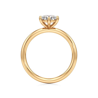 Classic Plain Six Prong Pear Engagement Ring