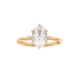 Classic Plain Six Prong Pear Engagement Ring