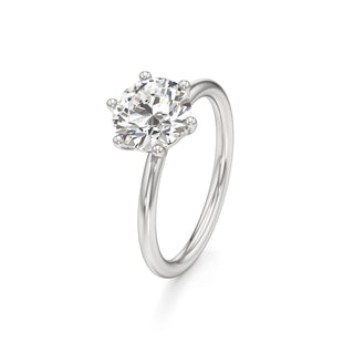 Classic Plain Six Prong Pear Engagement Ring