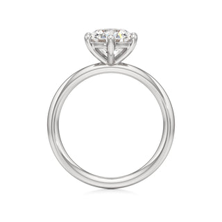 Classic Plain Six Prong Pear Engagement Ring