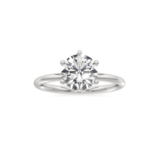 Classic Plain Six Prong Pear Engagement Ring