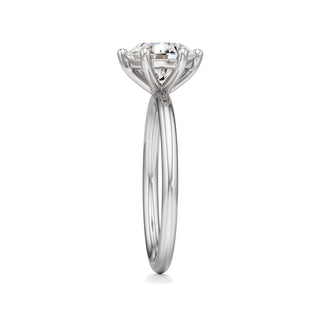 Classic Plain Six Prong Pear Engagement Ring