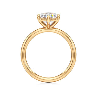 Classic Plain Six Prong Pear Engagement Ring