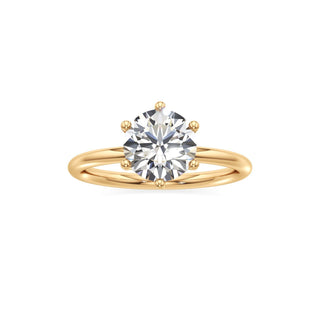 Classic Plain Six Prong Pear Engagement Ring