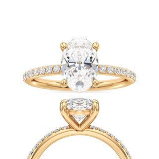 Classic Prong Set Basket Radiant Engagement Ring