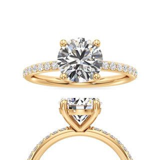 Classic Prong Set Basket Radiant Engagement Ring
