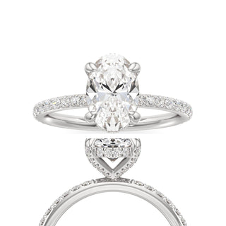 Classic Prong Set Diamond Basket Radiant Engagement Ring