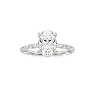Classic Prong Set Diamond Basket Radiant Engagement Ring