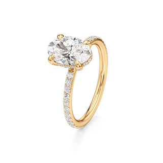 Classic Prong Set Diamond Basket Radiant Engagement Ring