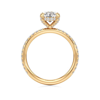 Classic Prong Set Diamond Basket Radiant Engagement Ring