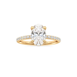 Classic Prong Set Diamond Basket Radiant Engagement Ring
