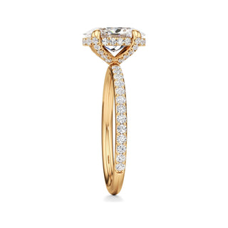 Classic Prong Set Diamond Basket Radiant Engagement Ring