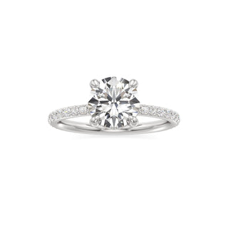 Classic Prong Set Diamond Basket Radiant Engagement Ring