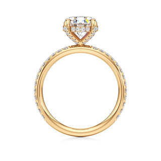 Classic Prong Set Diamond Basket Radiant Engagement Ring