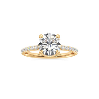 Classic Prong Set Diamond Basket Radiant Engagement Ring