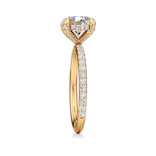 Classic Prong Set Diamond Basket Radiant Engagement Ring