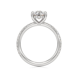 Classic Prong Set Hidden Halo Radiant Engagement Ring