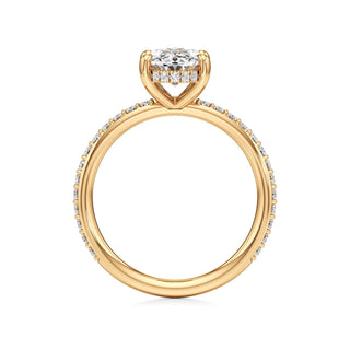 Classic Prong Set Hidden Halo Radiant Engagement Ring