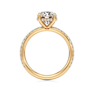 Classic Prong Set Hidden Halo Radiant Engagement Ring
