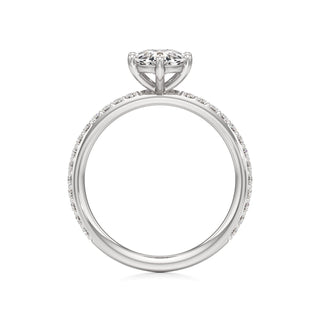 Classic Prong Set Six Prong Elongated Cushion Engagement Ring