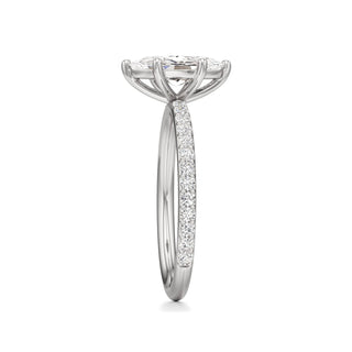 Classic Prong Set Six Prong Elongated Cushion Engagement Ring