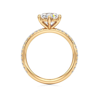 Classic Prong Set Six Prong Elongated Cushion Engagement Ring
