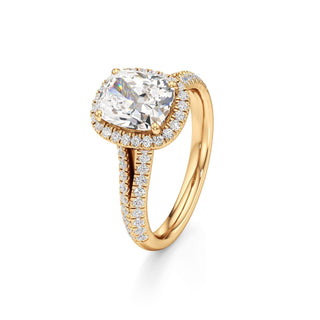 Clio Marquise Halo with Split Diamond Band