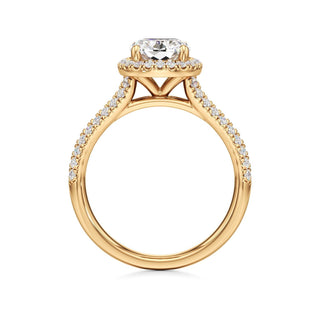 Clio Marquise Halo with Split Diamond Band