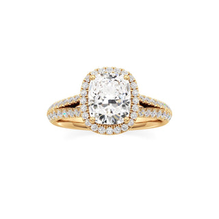 Clio Marquise Halo with Split Diamond Band