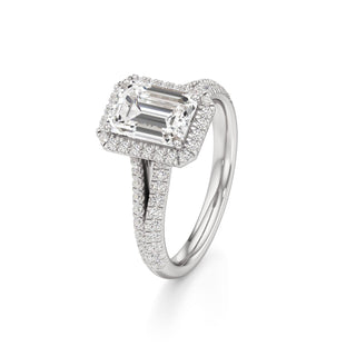 Clio Marquise Halo with Split Diamond Band