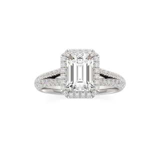 Clio Marquise Halo with Split Diamond Band