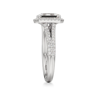 Clio Marquise Halo with Split Diamond Band