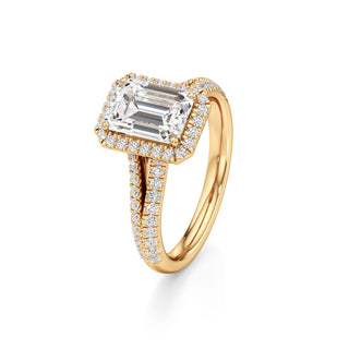 Clio Marquise Halo with Split Diamond Band